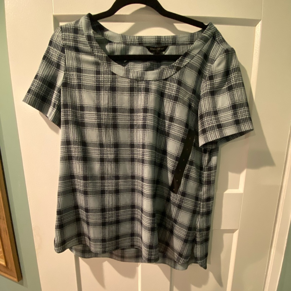 NWT banana republic factory plaid blouse